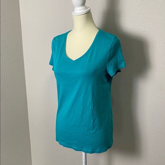 Talbots 100% Pima Cotton High Quality Classic Short Sleeve Tee Women's Size LP - Picture 3 of 10